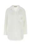 Blumarine White Poplin Oversize Shirt In White