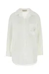 Blumarine White Poplin Oversize Shirt In White