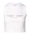 Blumarine Short Cotton Vest In White