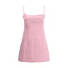 Blumarine Duchess Short Dress Spaghetti Straps
