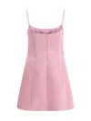 Blumarine Duchess Short Dress Spaghetti Straps In Dalia Pink