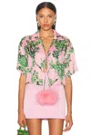 Blumarine Short Sleeve Blouse In Pink