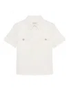Blumarine Short-sleeve Button-up Shirt In White