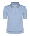 Blumarine Short-sleeved Polo Shirt In Blue