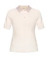 Blumarine Rhinestone-embelished Polo Shirt In White