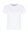 Blumarine Short-sleeved Round Collar T-shirt In White