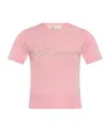 Blumarine Short-sleeved Sweater In Pink