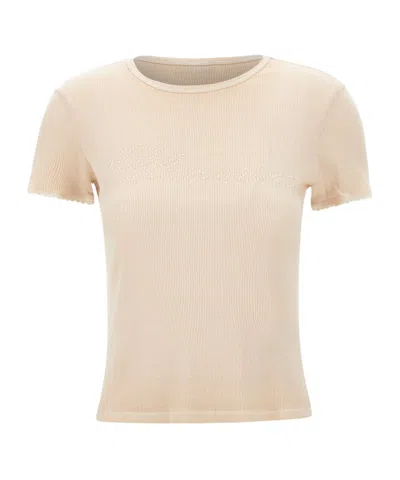 Blumarine Short-sleeved T-shirt In Nude
