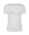 Blumarine T-shirt With Studs And Rhinestone Embroidery In White