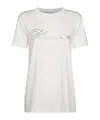 Blumarine Rhinestone-logo T-shirt In White