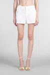 Blumarine Floral Applique Belt Loops Shorts In White