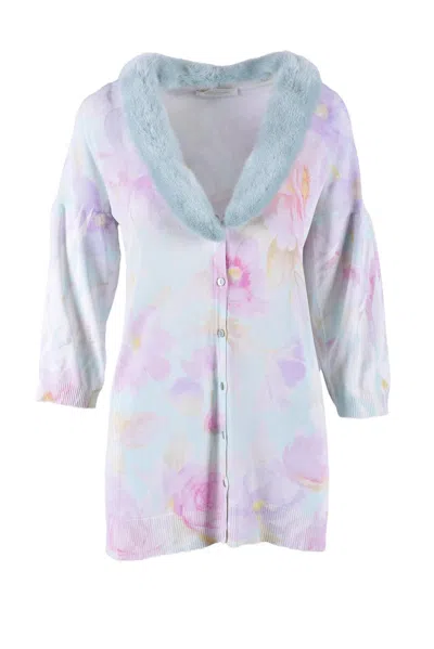 Blumarine Silk And Elastane Cardigan - Multicolor