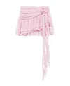 Blumarine Silk Chiffon Mini Skirt In Pink