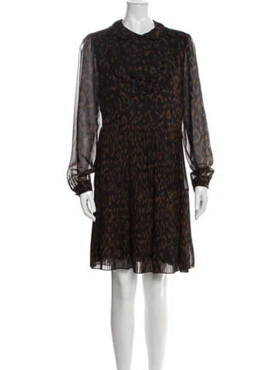 Pre-owned Blumarine Silk Knee-length Dress In Black