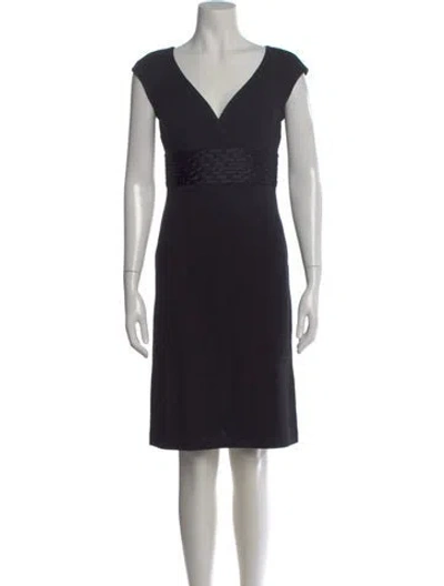 Pre-owned Blumarine Silk Knee-length Dress In Black