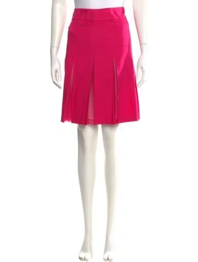 Pre-owned Blumarine Silk Knee-length Skirt In Pink