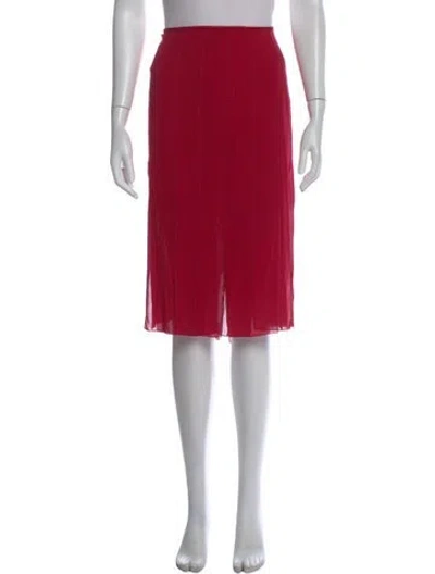 Pre-owned Blumarine Silk Knee-length Skirt In Pink
