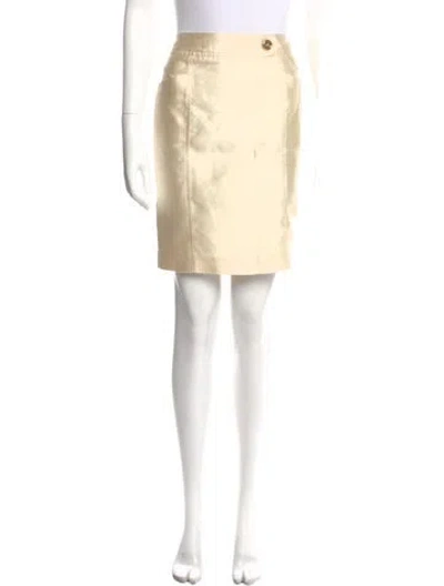 Pre-owned Blumarine Silk Knee-length Skirt In White