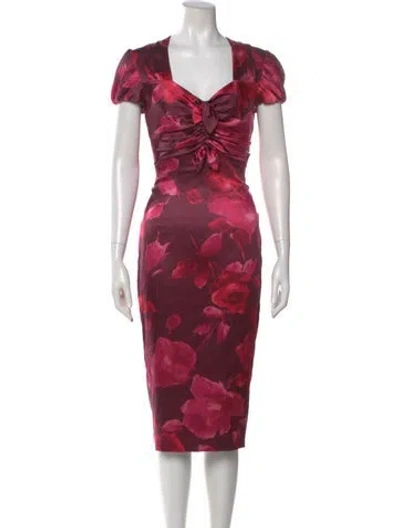 Pre-owned Blumarine Silk Midi Length Dress In Pink