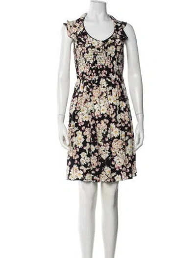 Pre-owned Blumarine Silk Mini Dress In Black