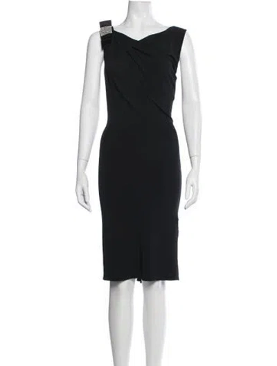 Pre-owned Blumarine Silk Mini Dress In Black