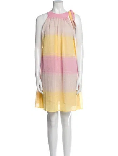 Pre-owned Blumarine Silk Mini Dress In Pink