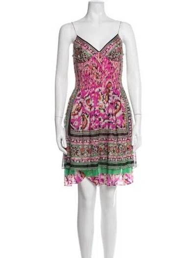 Pre-owned Blumarine Silk Mini Dress In Pink