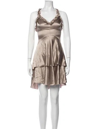 Pre-owned Blumarine Silk Mini Dress In Pink