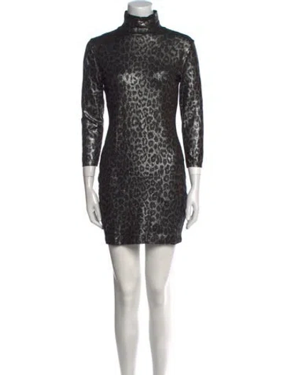 Pre-owned Blumarine Silk Mini Dress In Silver