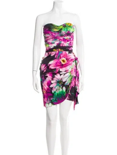 Pre-owned Blumarine Silk Mini Dress In White