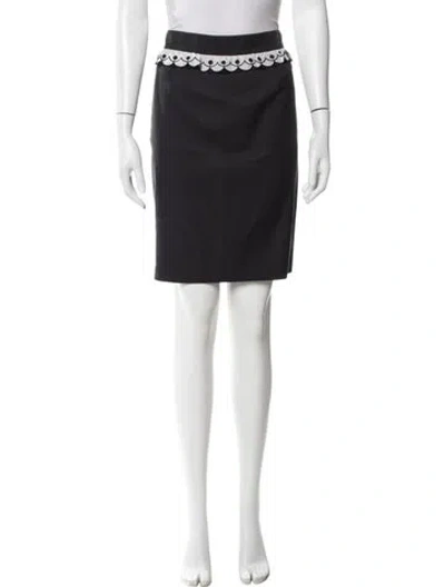 Pre-owned Blumarine Silk Mini Skirt In Black