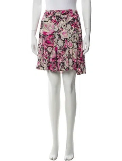 Pre-owned Blumarine Silk Mini Skirt In Blue