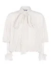 Blumarine White Silk Chiff Blouse