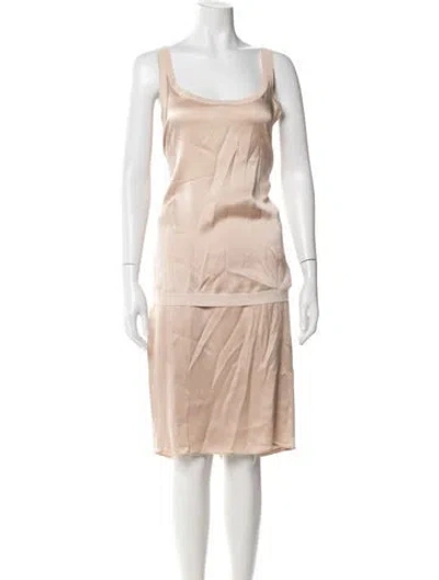 Pre-owned Blumarine Silk Skirt Set In Pink
