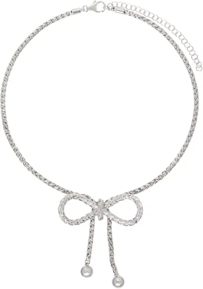 Blumarine Silver Bow Choker In N0996 Nikel Free Tel