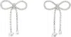 Blumarine Bow-motif Earrings In N0999 Silver/crystal