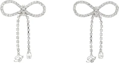 BLUMARINE SILVER BOW EARRINGS