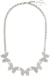 Blumarine Butterfly Crystal Choker In N0999 Nikel/crystal