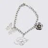 Blumarine Charm Bracelets Crystal Embellishments In Metallic