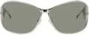 Blumarine Silver Wraparound Sunglasses In N0992 Silver