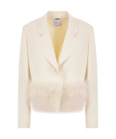 BLUMARINE BLUMARINE SINGLE BREASTED PEAK LAPEL BLAZER