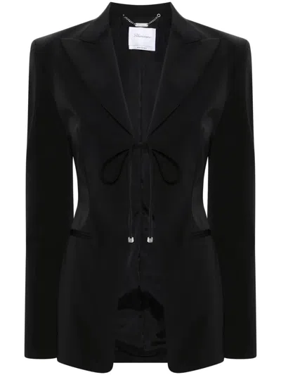 Blumarine Single-breasted Jacket Clothing In Black
