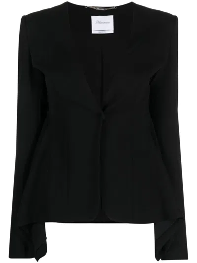 Blumarine Single-breasted Jacket Clothing In Black