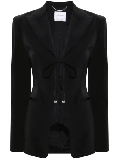 BLUMARINE BLUMARINE SINGLE-BREASTED JACKET WITH V-NECKLINE