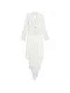 Blumarine Single-breasted Asymmetric-hem Blazer In White