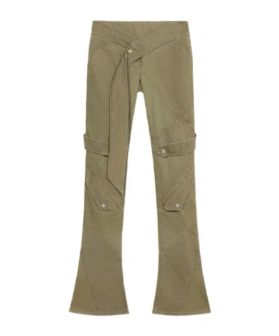 Blumarine Skinny Cotton Jeans In Green