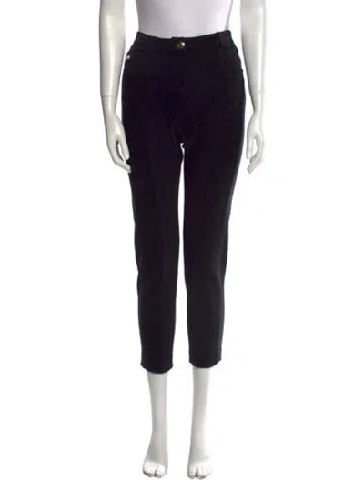 Pre-owned Blumarine Skinny Leg Pants In Black