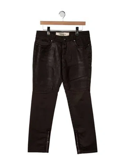 Pre-owned Blumarine Skinny Leg Pants In Brown