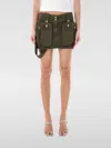 Blumarine Olive Green Medium Waist Miniskirt In 绿色