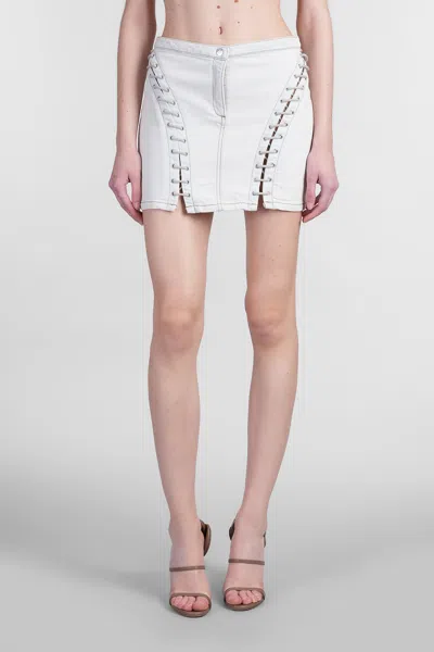 BLUMARINE SKIRT IN CYAN COTTON